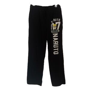 Naruto Graphic Black Loungepants for Men